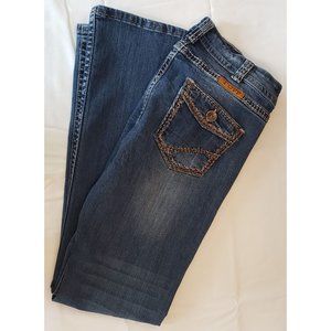 Cowgirl Tuff Women's Forever Tuff Denim Blue Jeans Size 29x35 Dark Wash